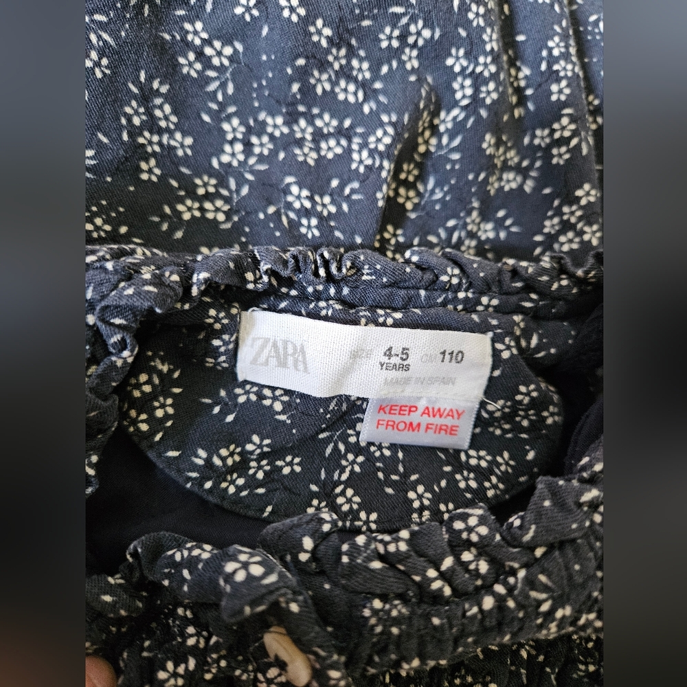 Zara Navy floral Dress - Picture 4 of 4